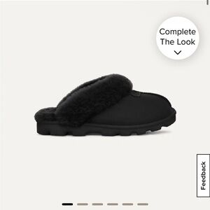 UGG Black Women's Coquette Slip on Slide Slippers